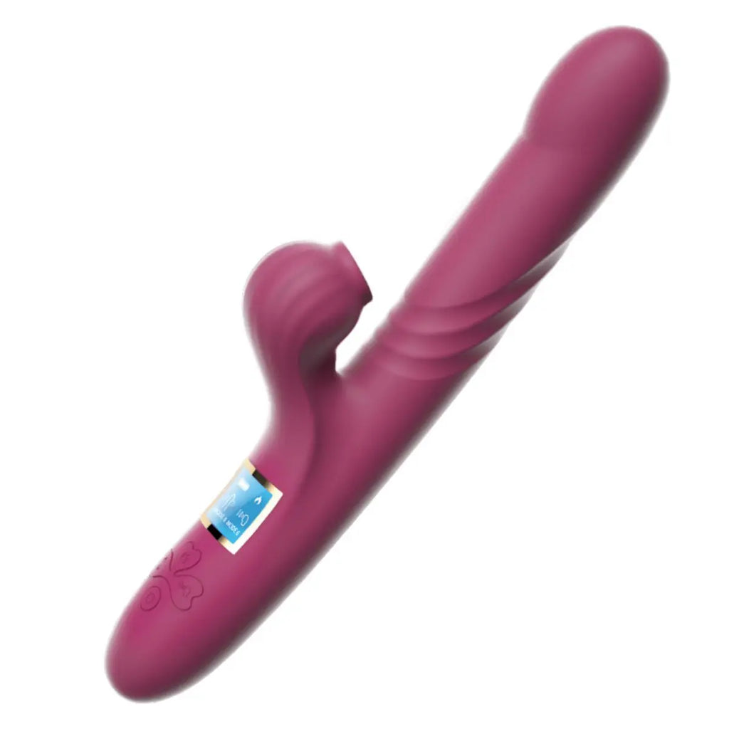 Amoura Clitoral & G-Spot Vibrator, Sucking & Telescopic, Women's, Heating, LED Display, Silicone – heated vibrator