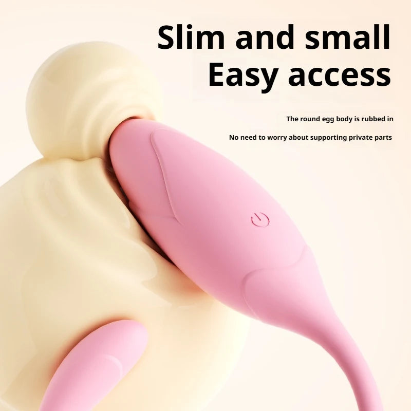 Amoura G-Spot Jump Egg Vibrator, Personal Massager, Vibrating, Women's, App-Controlled, Liquid Silicone, Waterproof, Pink – Waterproof Vibrator