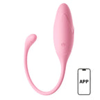 Amoura G-Spot Jump Egg Vibrator, Personal Massager, Vibrating, Women's, App-Controlled, Liquid Silicone, Waterproof, Pink – Jump Egg