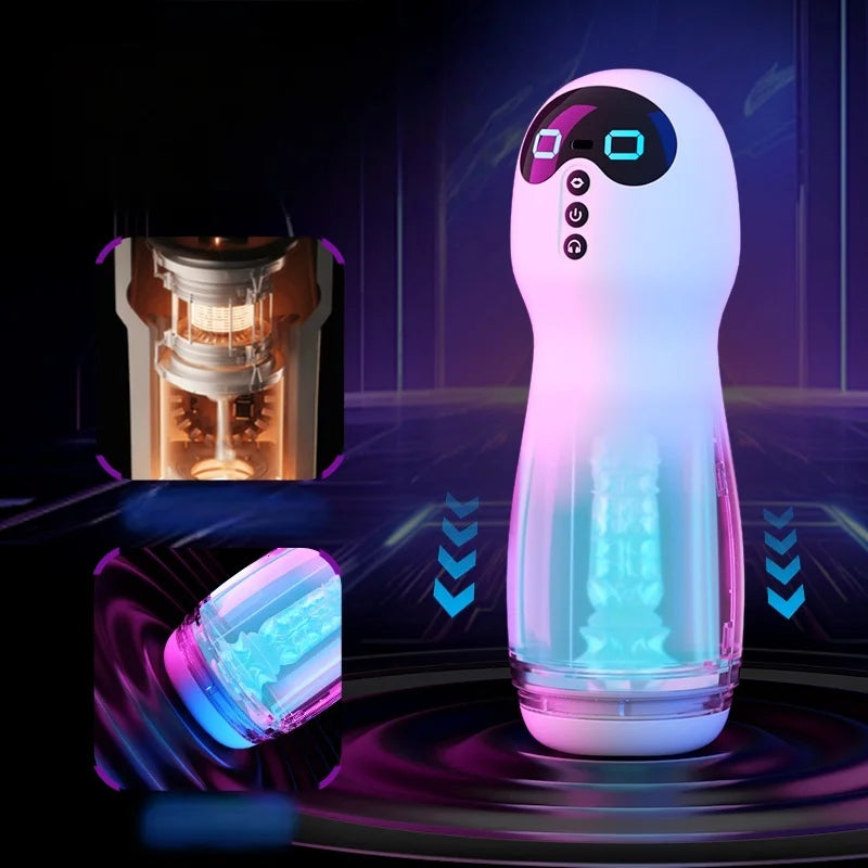 Amoura Realistic TPE Male Masturbator Cup with Voice Function – voice function