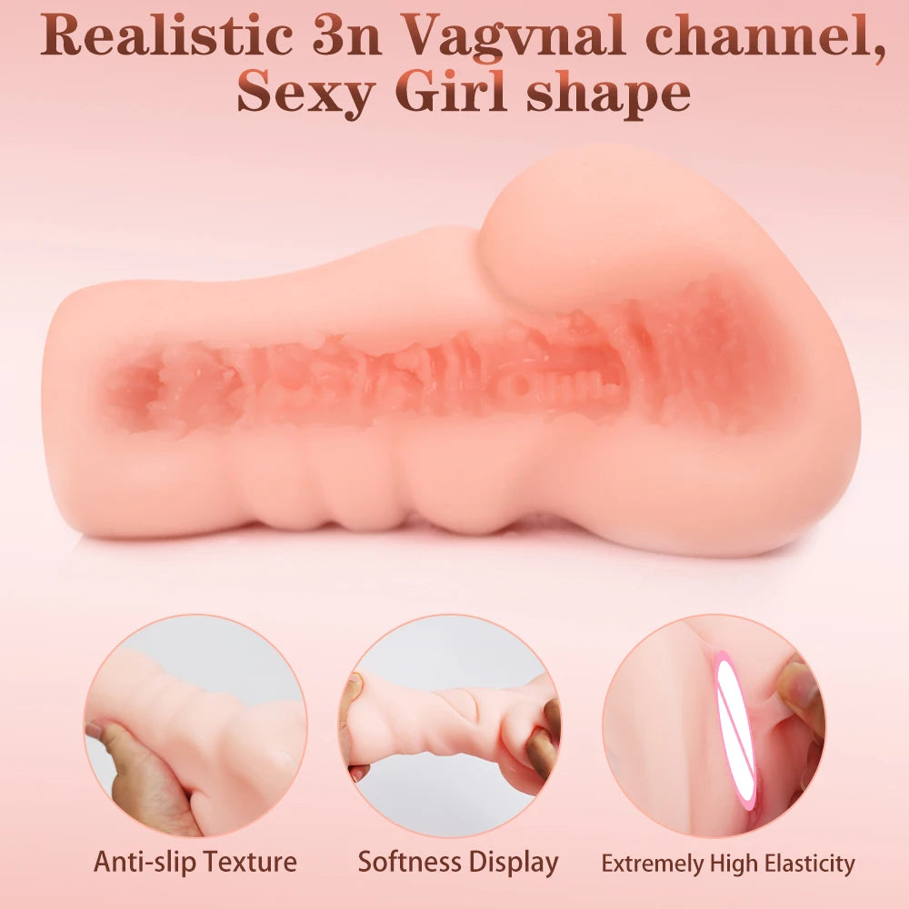 Amoura Vaginal (male masturbator product designed for vaginal simulation), Adult Stroker (confirms adult product category), Men's (explicitly for male use), TPE (medical-grade TPE silicone confirmed – men's sex toy