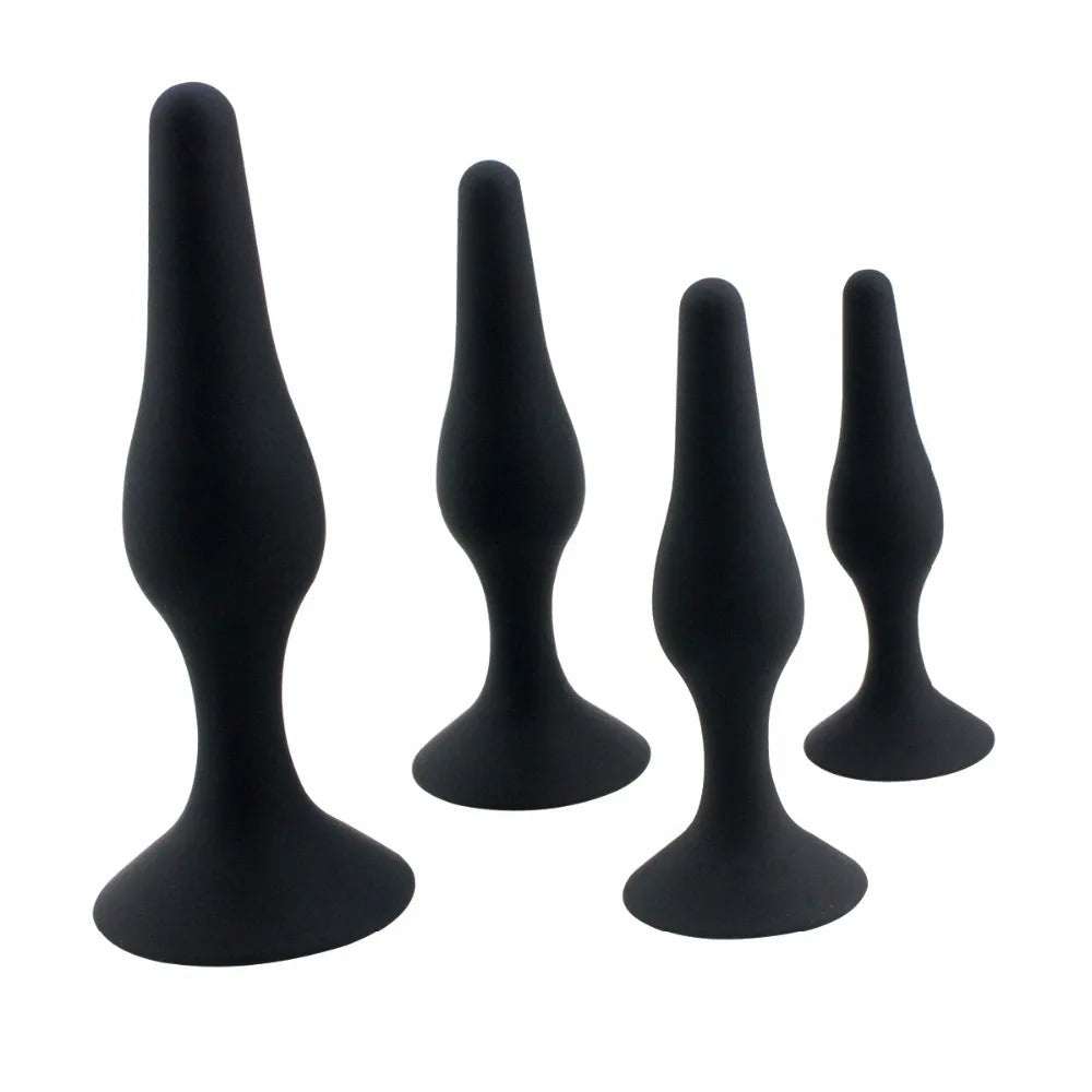 Amoura Prostate & Anal Plug Set, 3 Graduated Sizes, Silicone, Waterproof – anal plug