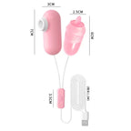 Amoura Vaginal & Clitoral Egg Vibrator, Personal Massager, Licking & Sucking, Women's, Waterproof – suction vibrator