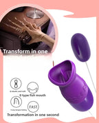 Amoura G-Spot Vibrating Egg, Personal Massager, Tongue-Licking & Vibrating, Women's, Manual, Waterproof – Compact Vibrator