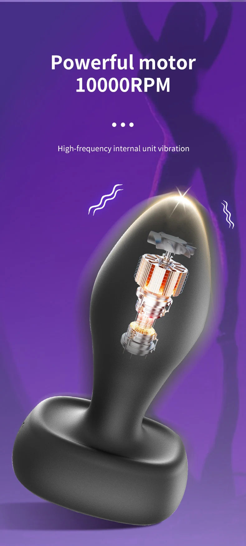 Amoura Anal, Perineum & Prostate Vibrating Butt Plug, 10-Speed, App-Controlled, Silicone – multi-zone plug