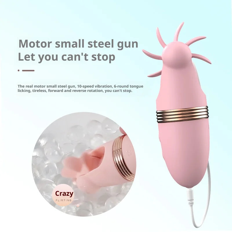 Amoura Clitoral & Vaginal Vibrator, Tongue Licking, Women's, Silicone, Waterproof – women's vibrator