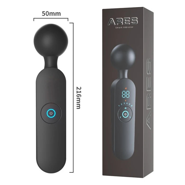 Amoura G-Spot & Clitoral & Nipple Vibrator, Wand Massager, 10-Frequency Vibrating, Women's, Medical-Grade Silicone, Heating & Waterproof – wand massager