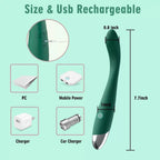 Amoura Clitoral & G-Spot Wand Vibrator, Personal Massager, 10 Frequencies, Silicone – waterproof vibrator