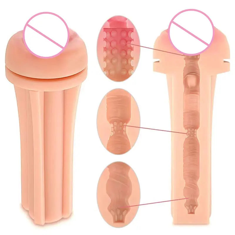 Amoura Men's Masturbator, Stroker, Rotating & Suction & Vibrating, ABS & TPE – Men's Sex Toys