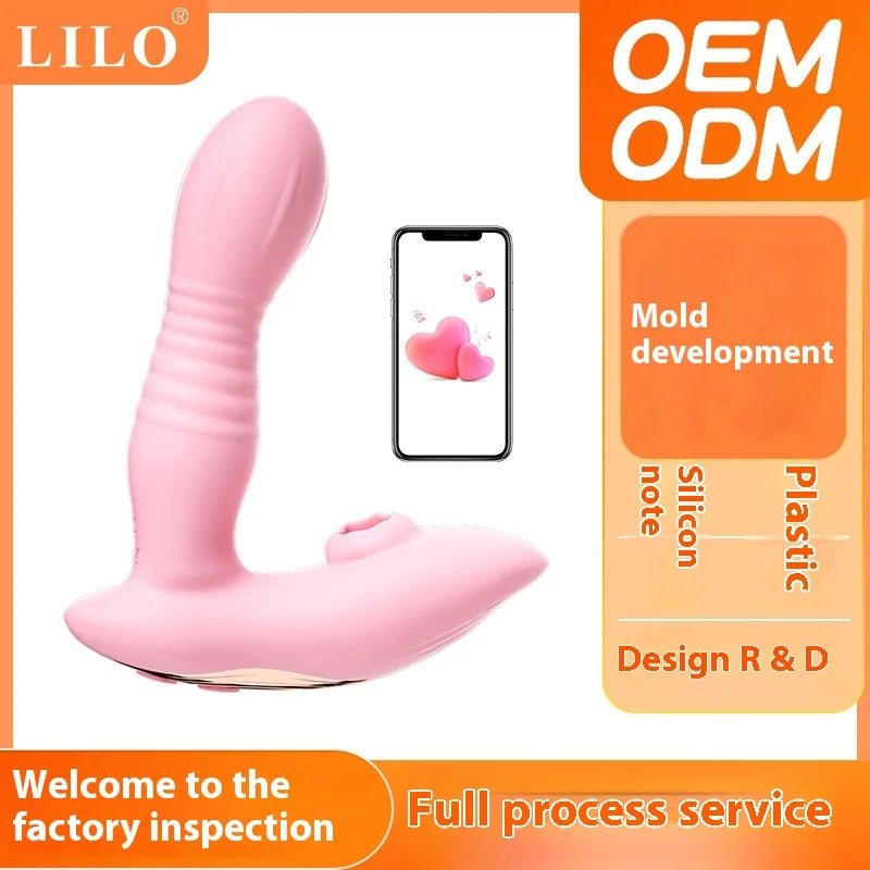 Amoura Clitoral & Labia Wearable Vibrator, Telescopic Suction, Women's, App/Remote Control, Medical-Grade Silicone, Waterproof – remote control vibrator