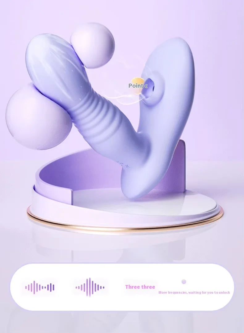 Amoura Clitoral & Labia Wearable Vibrator, Telescopic Suction, Women's, App/Remote Control, Medical-Grade Silicone, Waterproof – couples vibrator