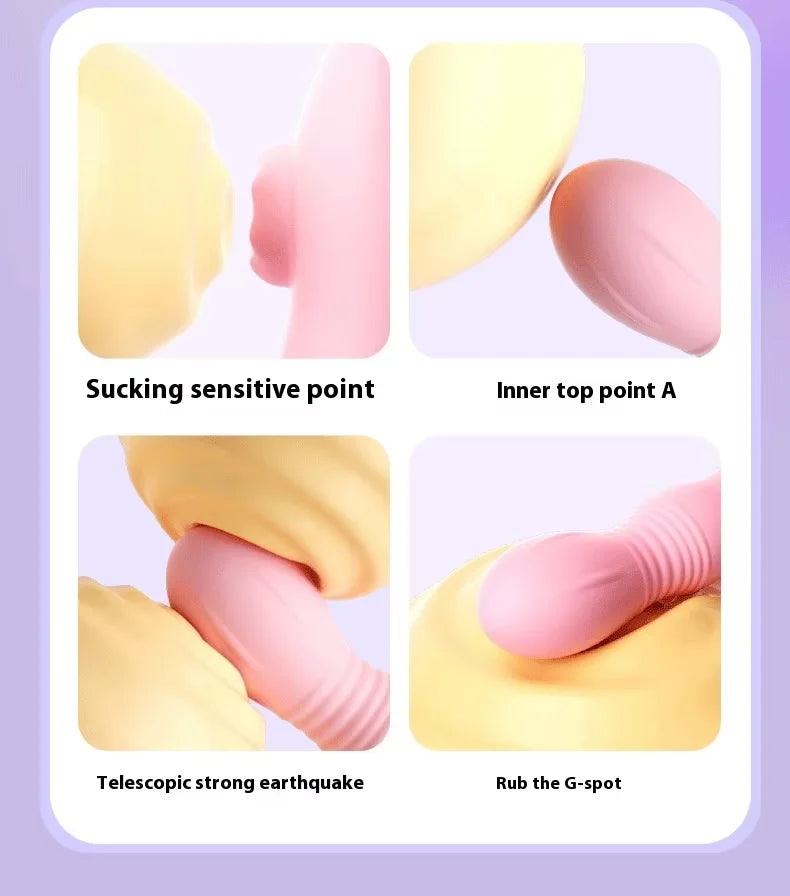 Amoura Clitoral & Labia Wearable Vibrator, Telescopic Suction, Women's, App/Remote Control, Medical-Grade Silicone, Waterproof – telescopic suction