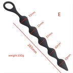 Amoura Anal Bead Trainer, Silicone, Pull Ring, Six-Piece Set – anal play