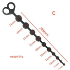 Amoura Anal Bead Trainer, Silicone, Pull Ring, Six-Piece Set – graduated anal beads
