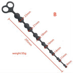 Amoura Anal Bead Plug Trainer, Silicone, Pull Ring, Unisex – anal beads