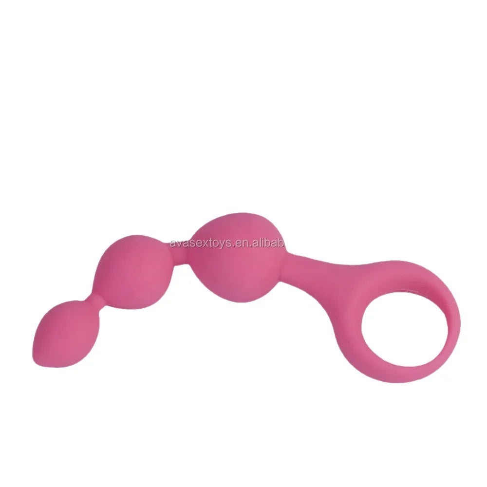 Amoura Anal 3-Bead Dilator, Silicone Plug, Waterproof IPX7, Unisex – anal dilator Main image