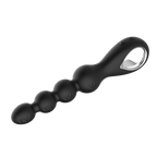 Amoura Anal Plug with Pulling Beads, Remote Control, Vibrating & Rotating, Silicone – rotating anal plug