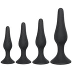 Amoura Anal Plug Kit, 4-Piece Graduated Set, Medical-Grade Silicone, Manual – anal plug kit
