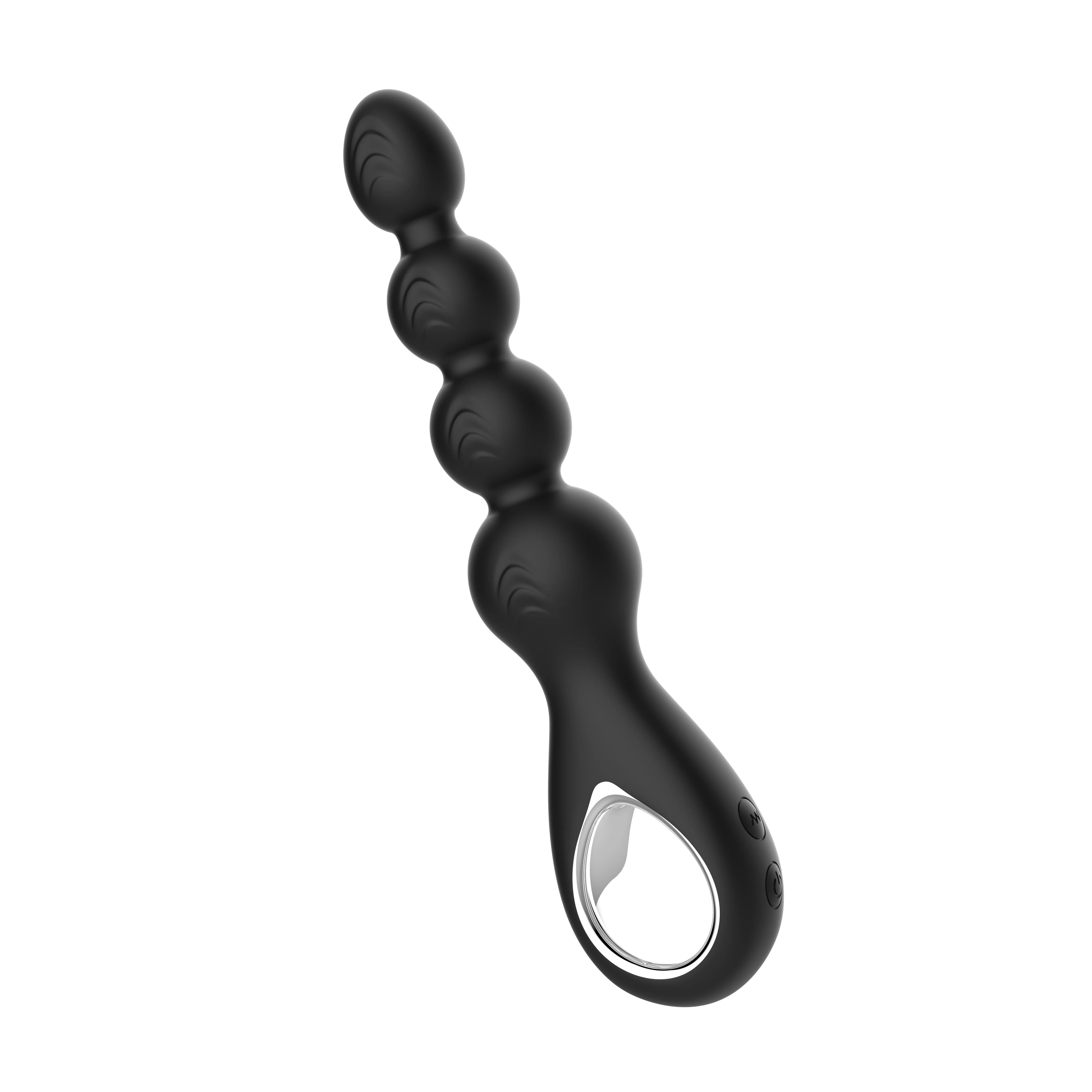 Amoura Anal Plug with Pulling Beads, Remote Control, Vibrating & Rotating, Silicone – anal plug remote control vibrator