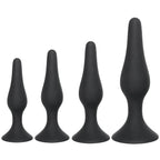 Amoura Anal Plug Kit, 4-Piece Graduated Set, Medical-Grade Silicone, Manual – graduated anal plugs
