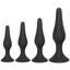Amoura Anal Plug Kit, 4-Piece Graduated Set, Medical-Grade Silicone, Manual – graduated anal plugs