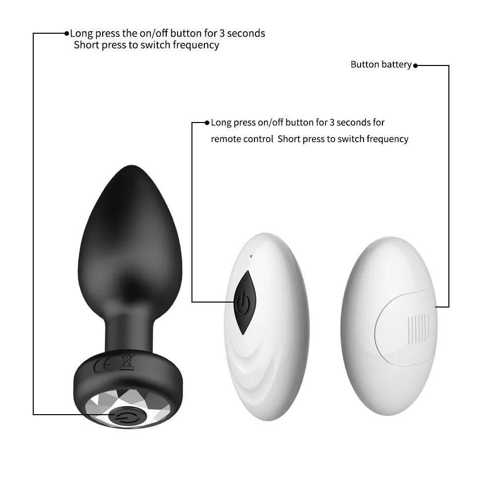 Amoura Anal Vibrator, Personal Massager, Vibrating, Remote Control, Silicone, Waterproof – anal plug vibrator