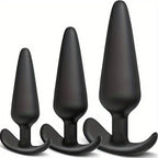 Amoura Anal Plug 3-Piece Set, Anchor Shape, Medical-Grade Silicone, Waterproof – anchor shape anal plug