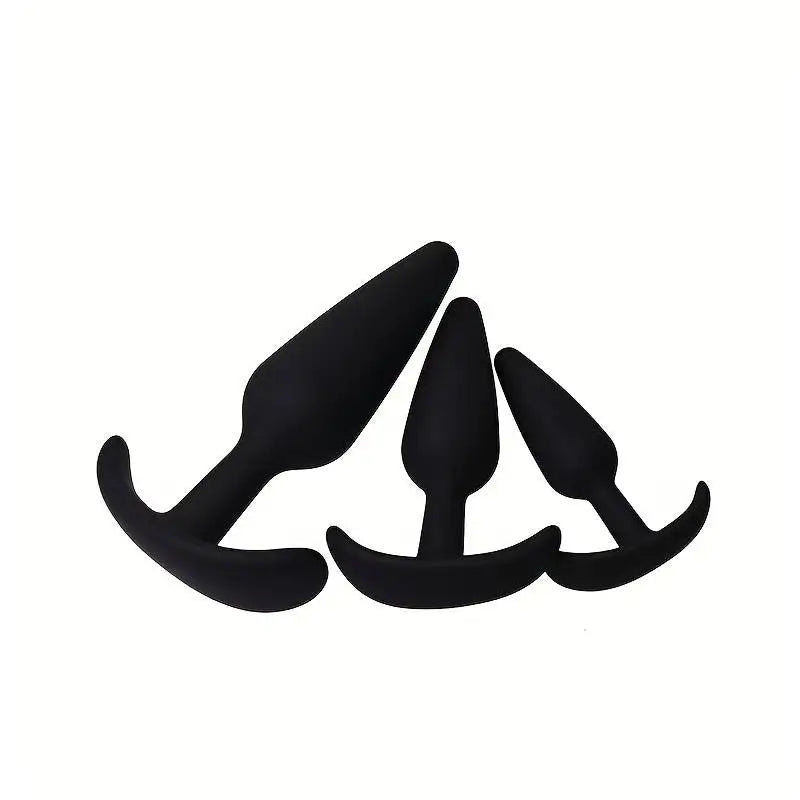 Amoura Anal Plug 3-Piece Set, Anchor Shape, Medical-Grade Silicone, Waterproof – butt plug
