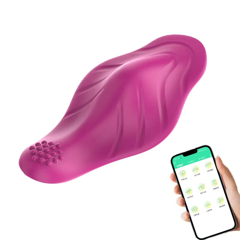 Amoura Clitoral Wearable Vibrator, Egg Massager, 9-Mode Vibrating, Women's, App-Controlled, Medical-Grade Silicone, IPX6 Waterproof – 9 mode vibrator