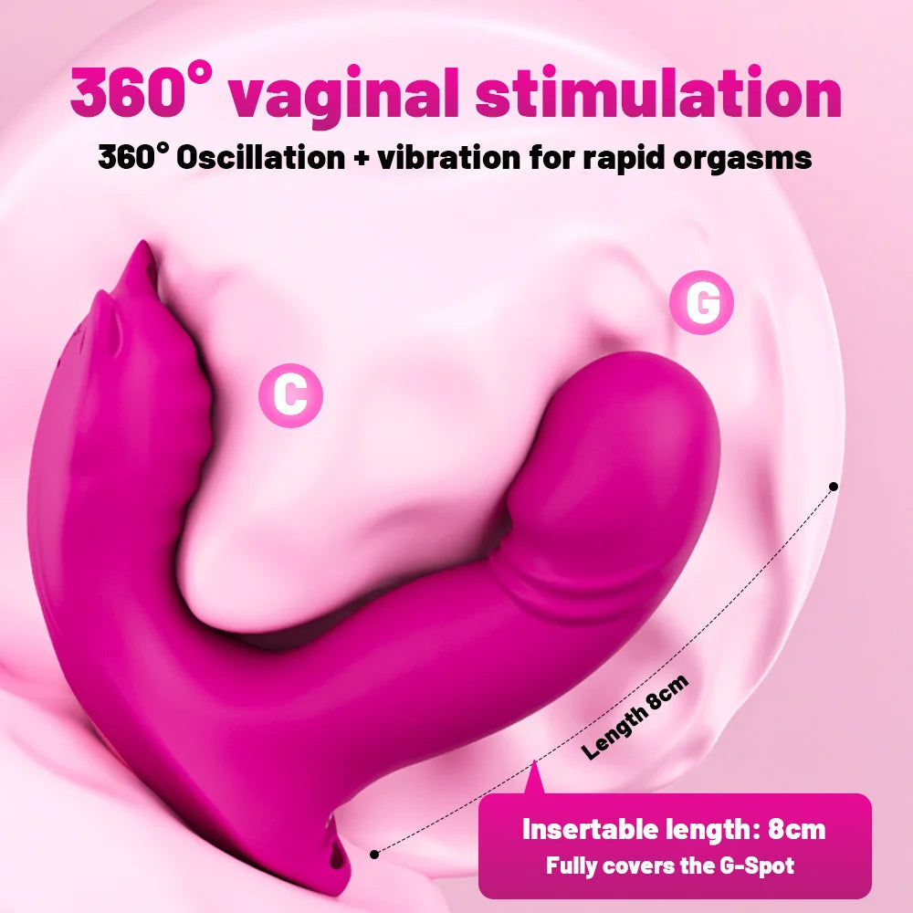 Amoura Clitoral & G-Spot Panty Vibrator, Tongue-Licking, App-Controlled, Women's, Silicone – wearable vibrator