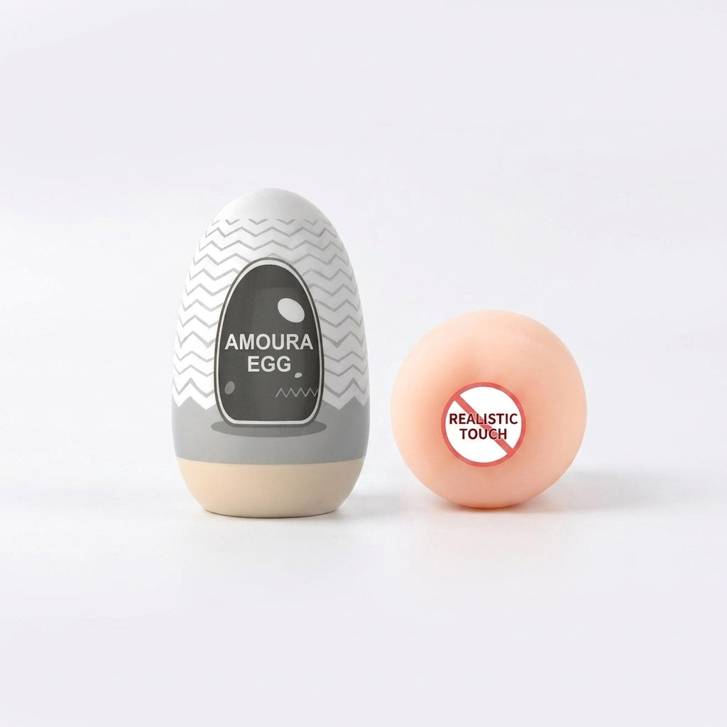 Amoura Male Egg Masturbator, Manual Stroker, Automatic Decompression