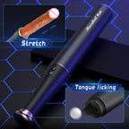 Amoura Baseball Bat (confirmed in title and specification section), 2-in-1 Vibrating & Licking (dual mechanism confirmed), Medical-Grade Silicone (confirmed in spec table), Waterproof (fully – medical grade silicone toy