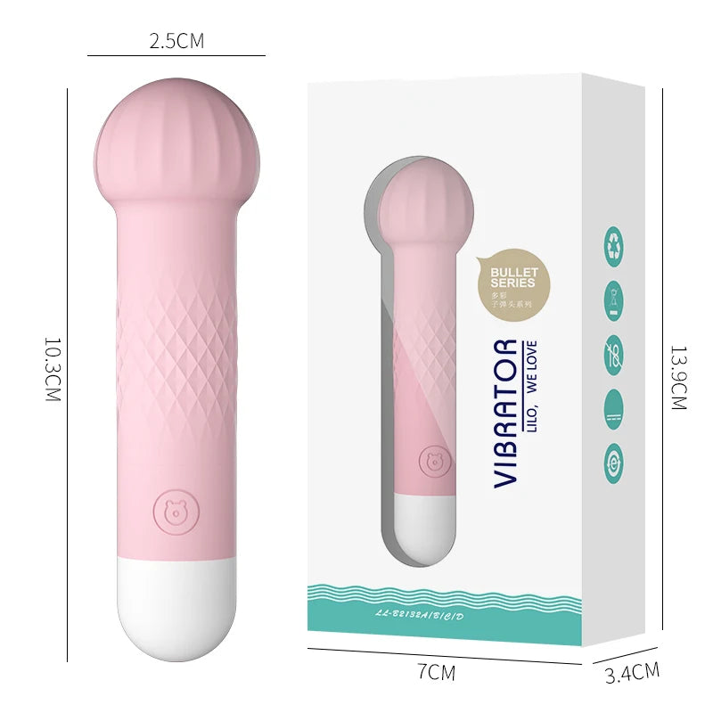Amoura Clitoral & G-Spot Bullet Vibrator, 10-Mode, Women's, Silicone, Waterproof – 10-mode vibrator