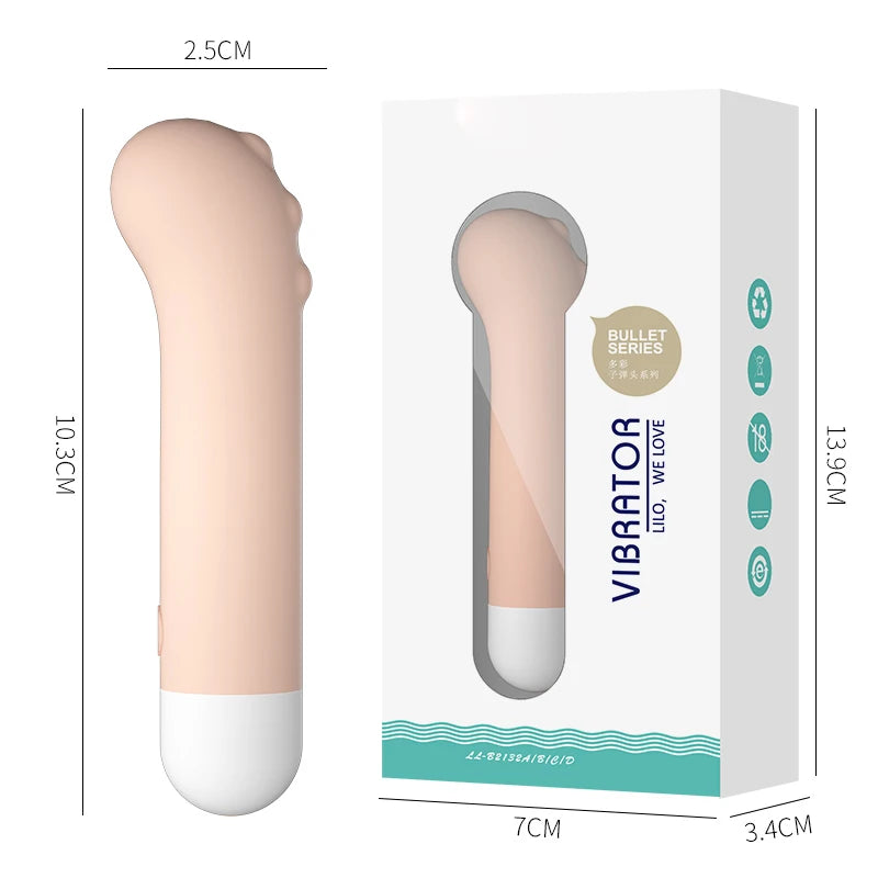 Amoura Clitoral & G-Spot Bullet Vibrator, 10-Mode, Women's, Silicone, Waterproof – quiet vibrator