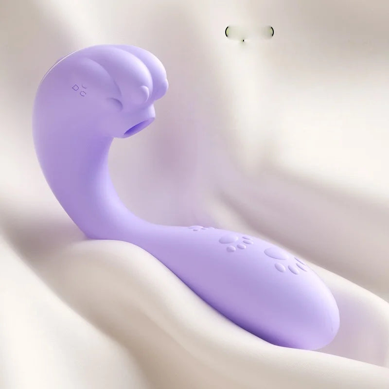 Amoura Cat Vibrator, Clitoral Stimulator, Vibrating & Suction, Women's, App-Controlled, Silicone, Waterproof – women's vibrator