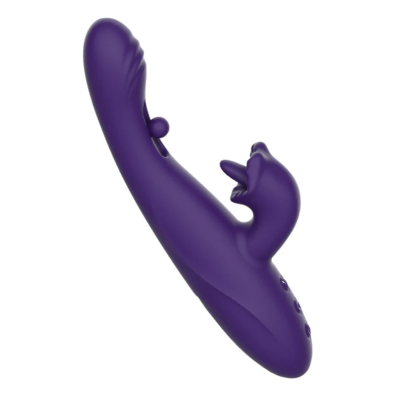 Amoura Clitoral & G-Spot Vibrator, Licking & Suction, Women's, Medical-Grade Silicone, Waterproof IPX6 – licking vibrator