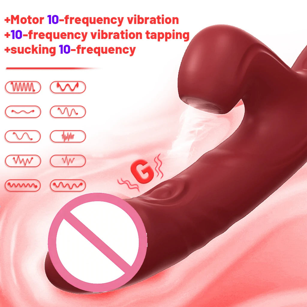 Amoura Clitoral & G-Spot Vibrator, 3-in-1 Suction & Patting, Women's, Medical-Grade Silicone, Waterproof – clitoral and G-spot vibrator