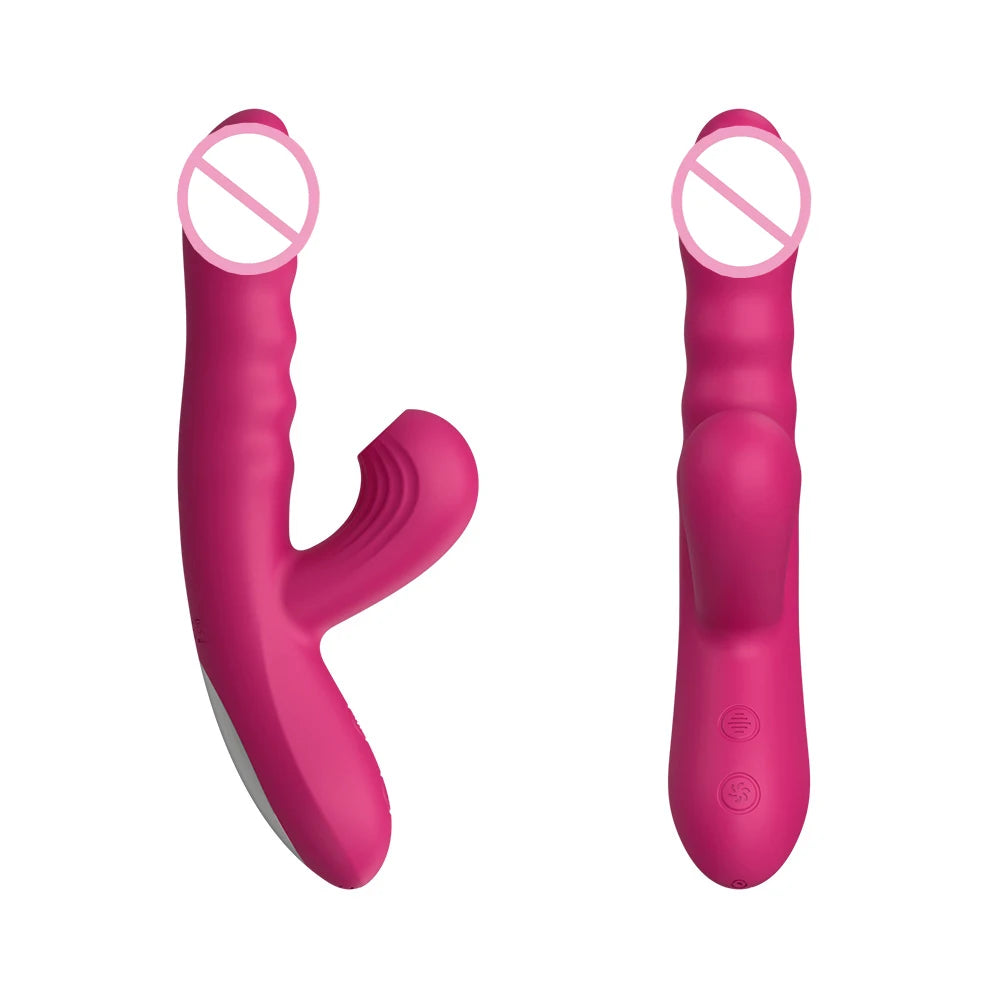 Amoura Clitoral & G-Spot Vibrator, Sucking & Telescoping, Women's, Silicone, Waterproof – clitoral vibrator