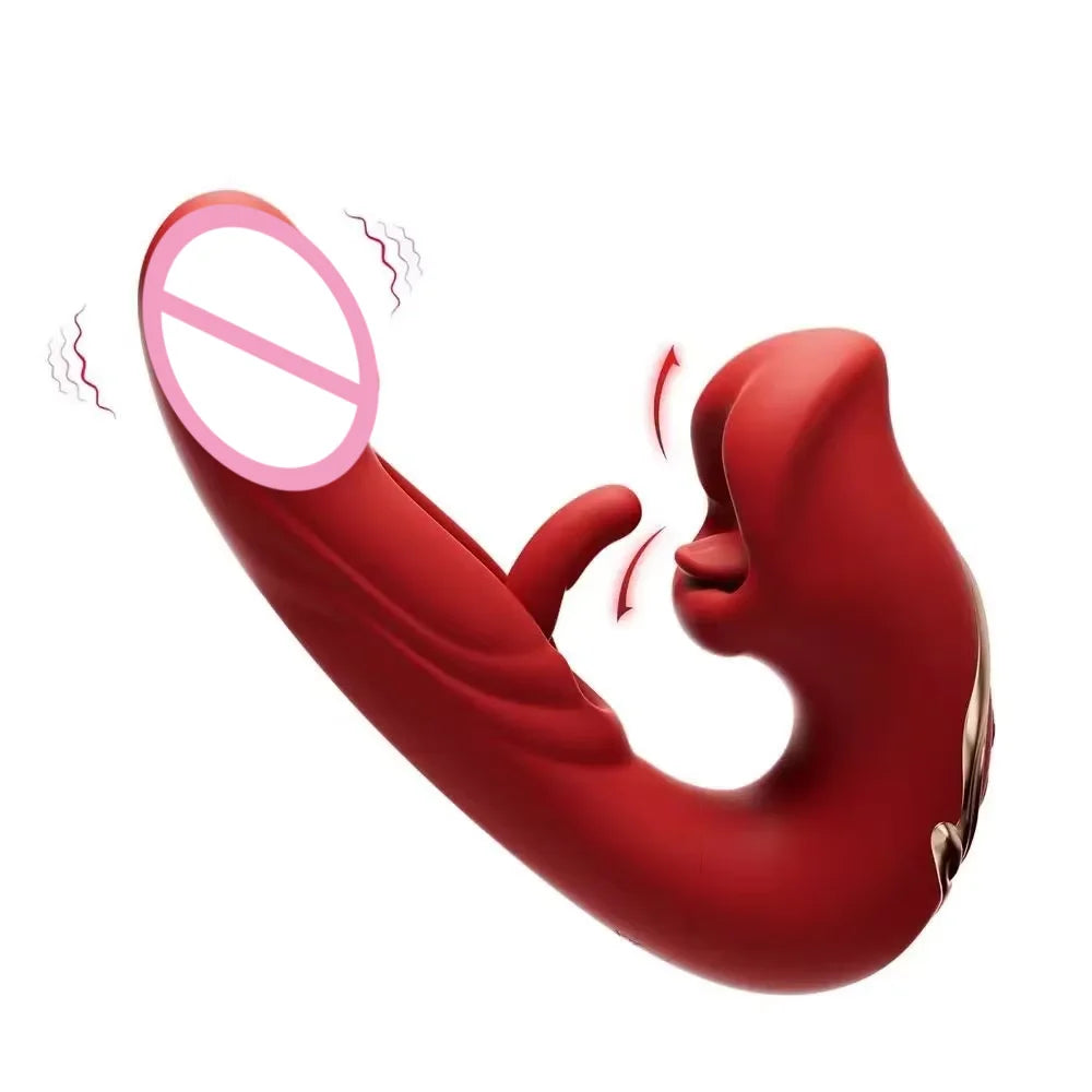Amoura Clitoral & G-Spot Vibrator, Personal Massager, 3-in-1 Vibrating & Tongue, Women's, Silicone, IPX7 Waterproof – G-Spot vibrator