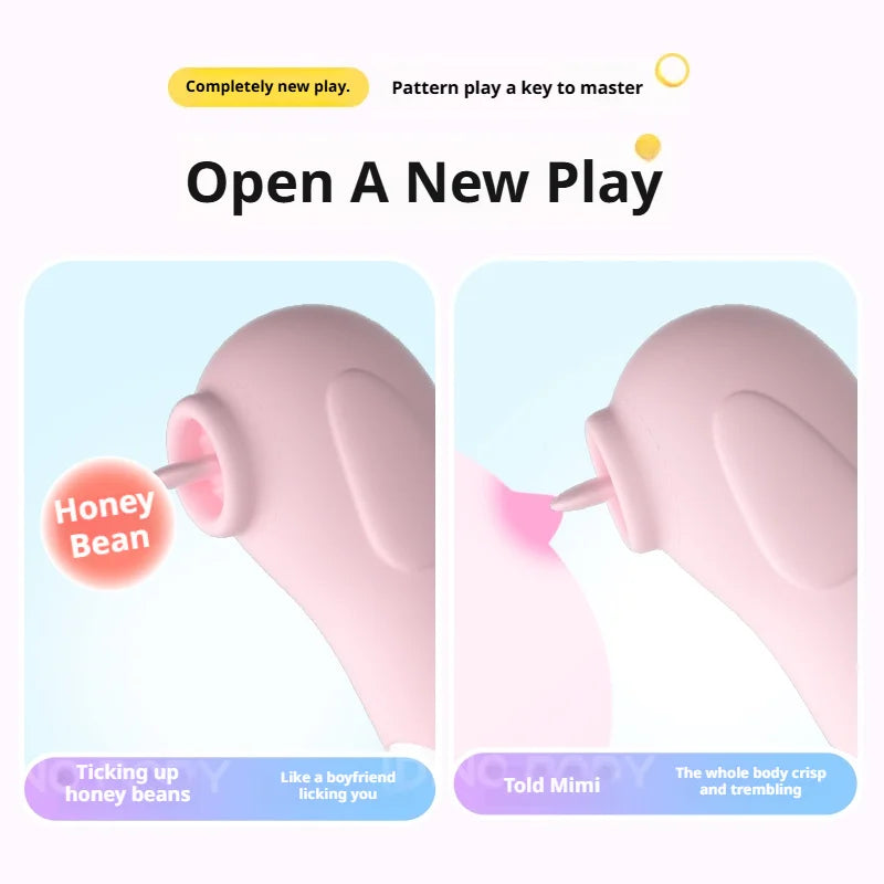 Amoura Clitoral Licking Vibrator, Tongue Toy, 10-Mode, Women's – 10 mode vibrator