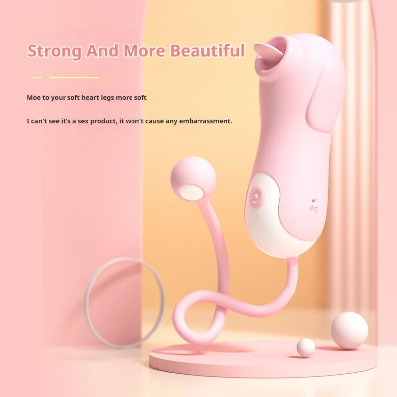 Amoura Clitoral Licking Vibrator, Tongue Toy, 10-Mode, Women's – USB rechargeable vibrator