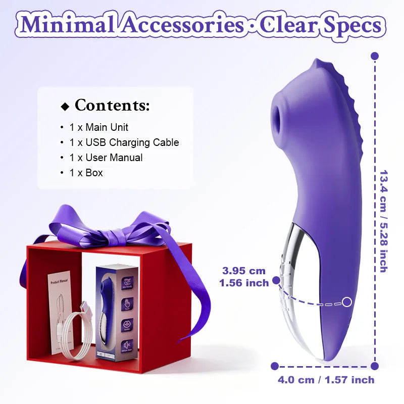 Amoura Clitoral & Nipple Suction Vibrator, Personal Massager, 10-Mode Sucking & Vibrating, Women's, Manual, Silicone & ABS, Waterproof – personal massager women