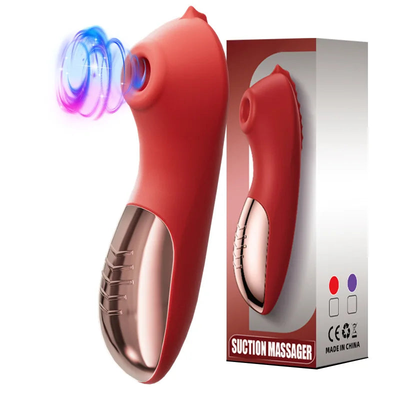 Amoura Clitoral & Nipple Suction Vibrator, Personal Massager, 10-Mode Sucking & Vibrating, Women's, Manual, Silicone & ABS, Waterproof – nipple vibrator