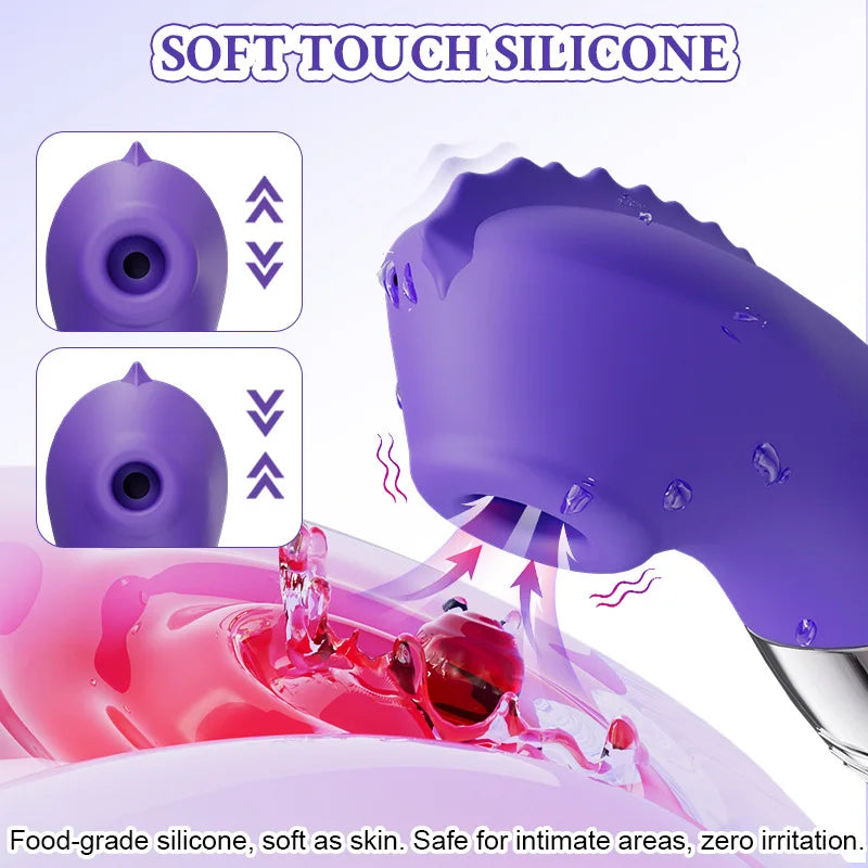 Amoura Clitoral & Nipple Suction Vibrator, Personal Massager, 10-Mode Sucking & Vibrating, Women's, Manual, Silicone & ABS, Waterproof – suction vibrator