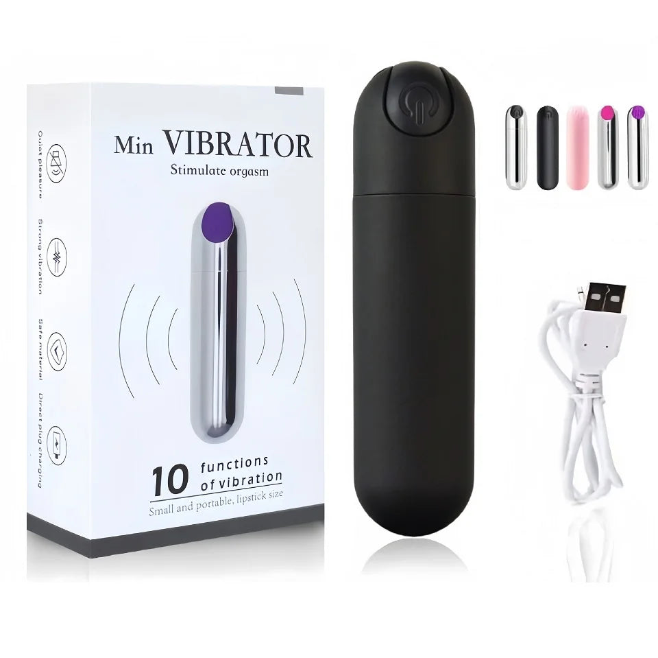 Amoura Clitoral & Vaginal Bullet Vibrator, Personal Massager, 10-Speed Vibrating, Women's, ABS, Waterproof – Clitoral & Vaginal Bullet Vibrator