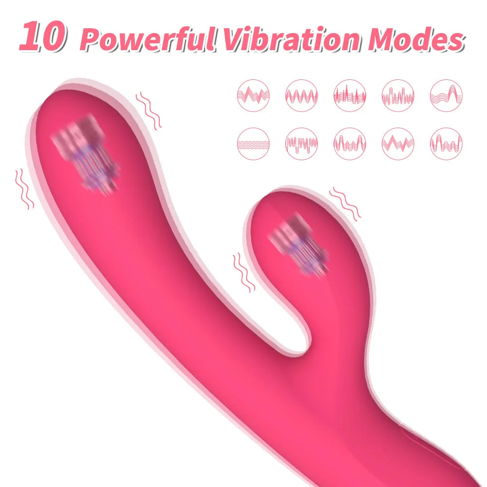 Amoura Clitoral Vibrator, Personal Massager, Dual Motor Vibrating, Women's, Silicone, Heating & Waterproof – Heating Vibrator