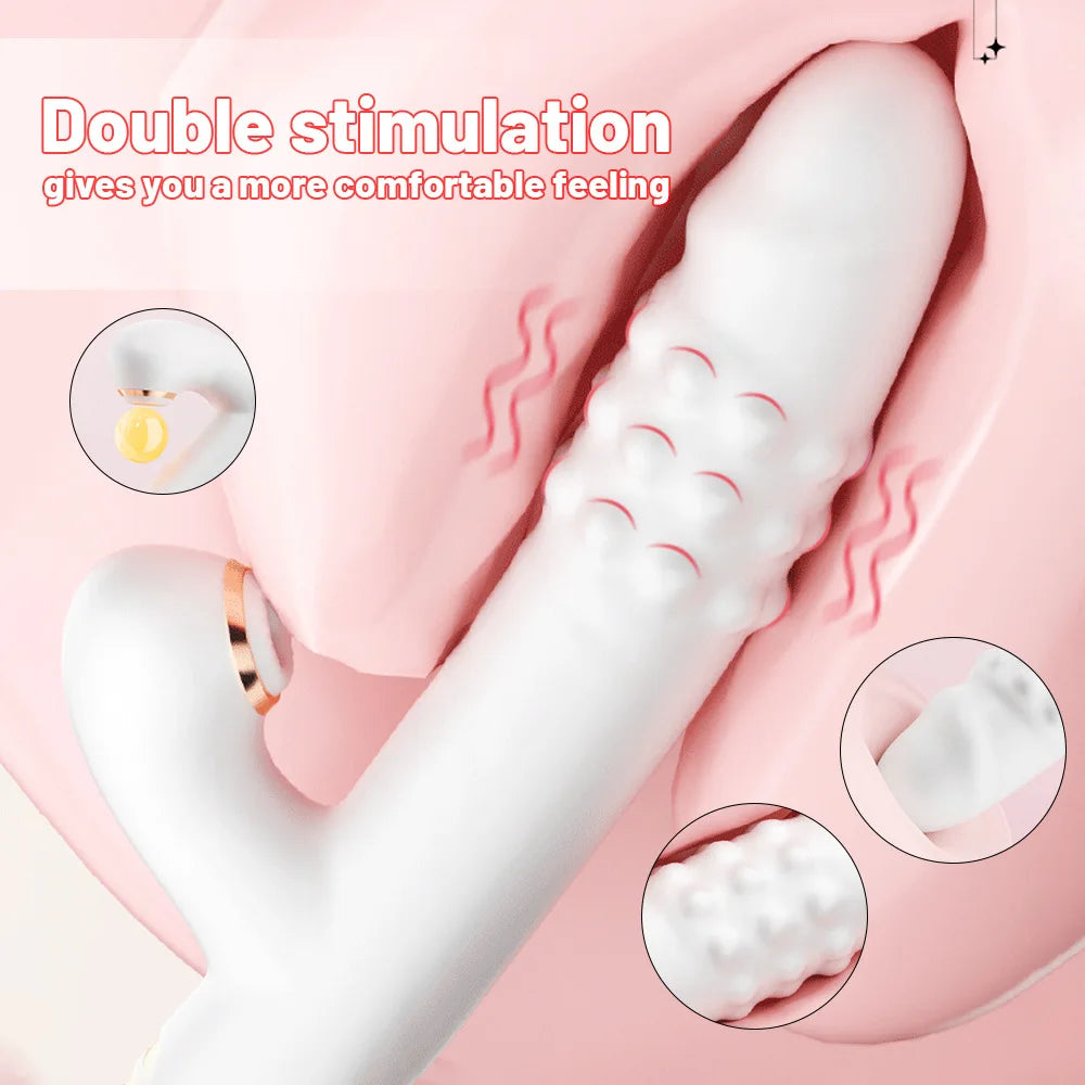 Amoura Clitoral Vibrator with Suction, Personal Massager, Vibrating & Thrusting, Women's, Silicone, Waterproof IPX6 – women's vibrator
