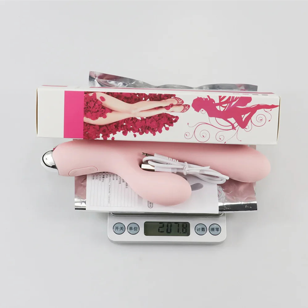 Amoura Clitoral Vibrator, Personal Massager, Dual Motor Vibrating, Women's, Silicone, Heating & Waterproof – Personal Massager