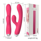 Amoura Clitoral Vibrator, Personal Massager, Dual Motor Vibrating, Women's, Silicone, Heating & Waterproof – Waterproof Vibrator