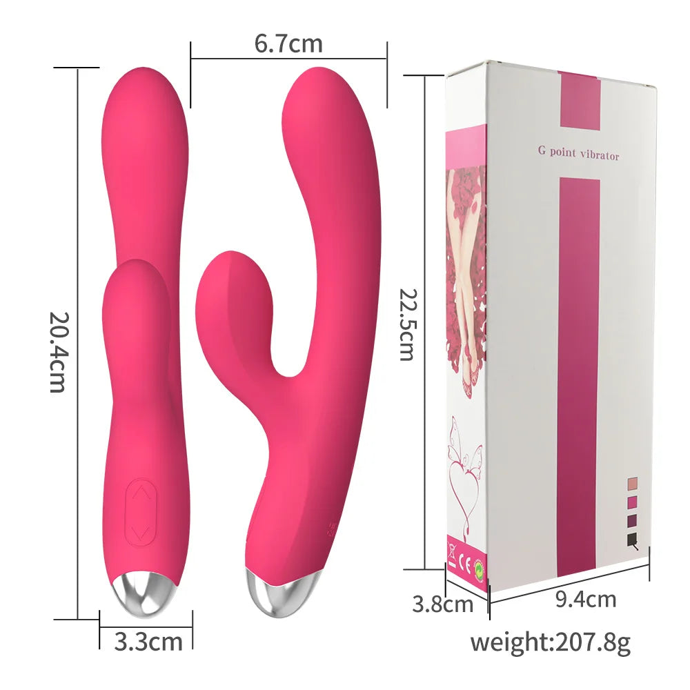 Amoura Clitoral Vibrator, Personal Massager, Dual Motor Vibrating, Women's, Silicone, Heating & Waterproof – Waterproof Vibrator